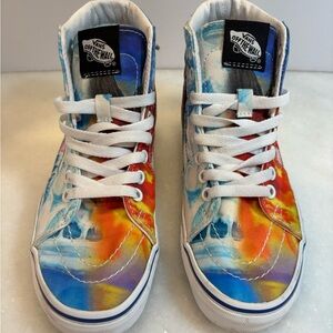 Vans Sk8-Hi “ Punk Hazard” women size 5.0 Blue and Orange Rare Anime Collab